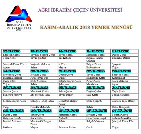 Erciyes üniversitesi yemek listesi öğrenci